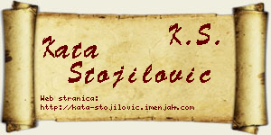Kata Stojilović vizit kartica